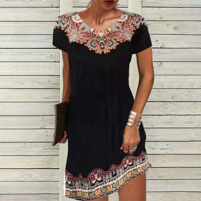Damen Sommerliches Freizeitkleid mit kunstvollem Stickdesign R&B