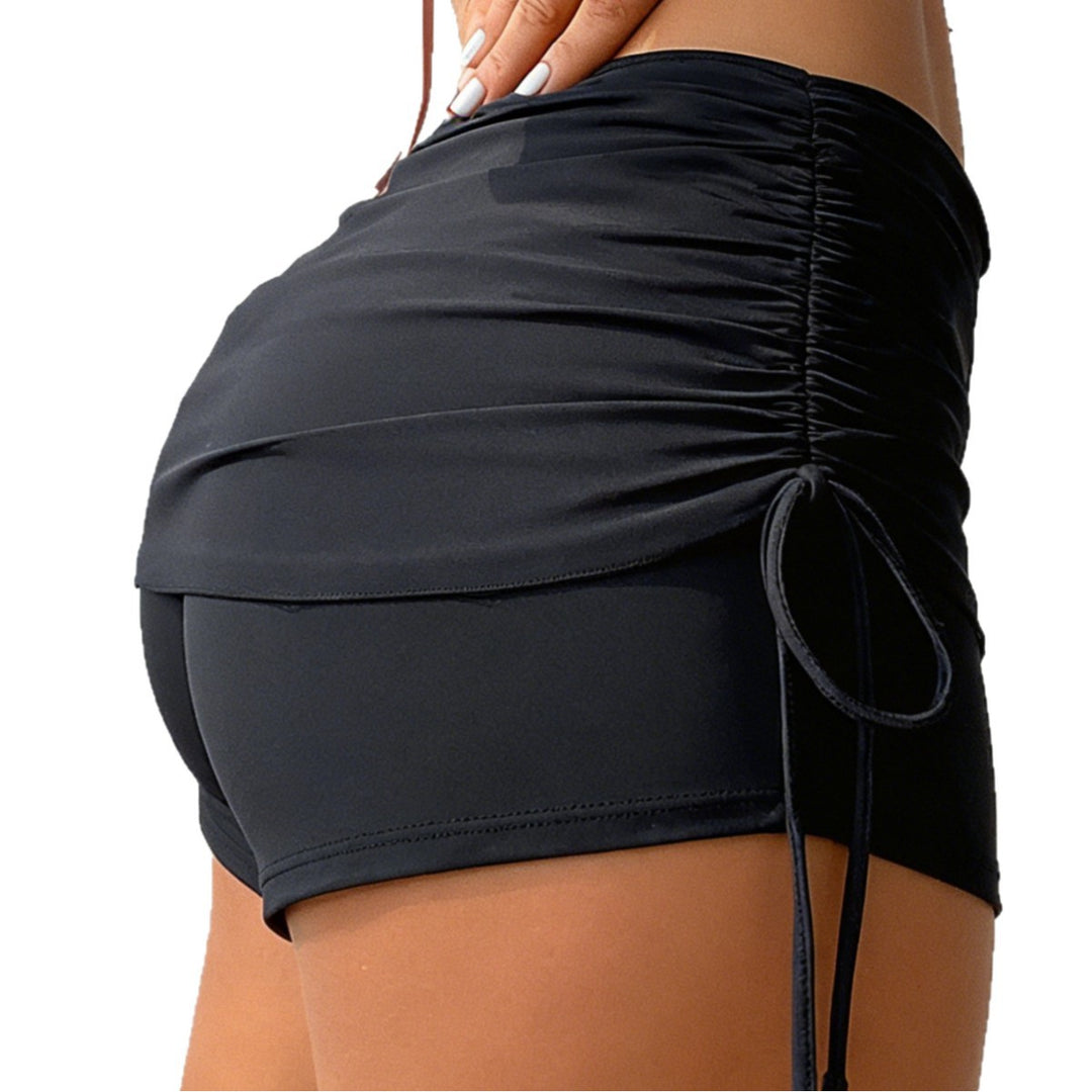 Damen Badehose mit seitlicher Raffung und verstellbarem Bund R&B
