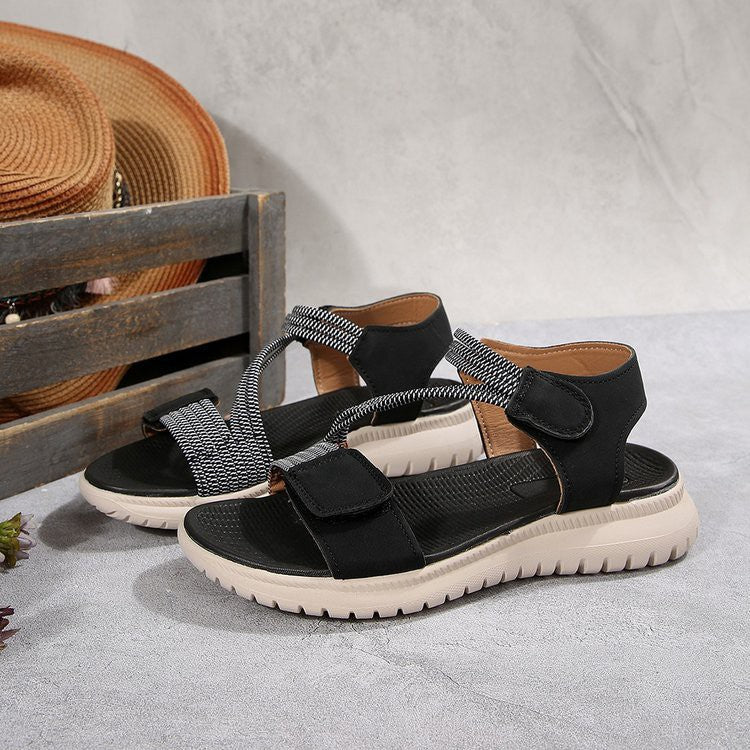 Damen Sportliche Sandalen mit verstellbaren Riemen und ergonomischem Fußbett R&B