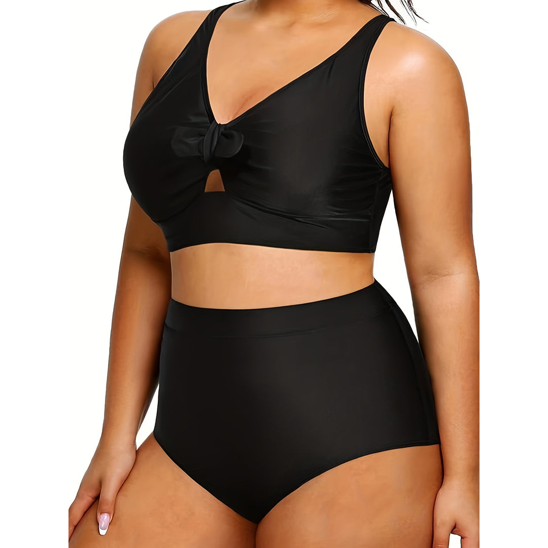 Damen Hochtailliertes Bikini-Set mit modischem Cut-Out R&B