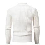 Herren Grobstrickpullover mit steigendem Kragen und Zopfmuster R&B