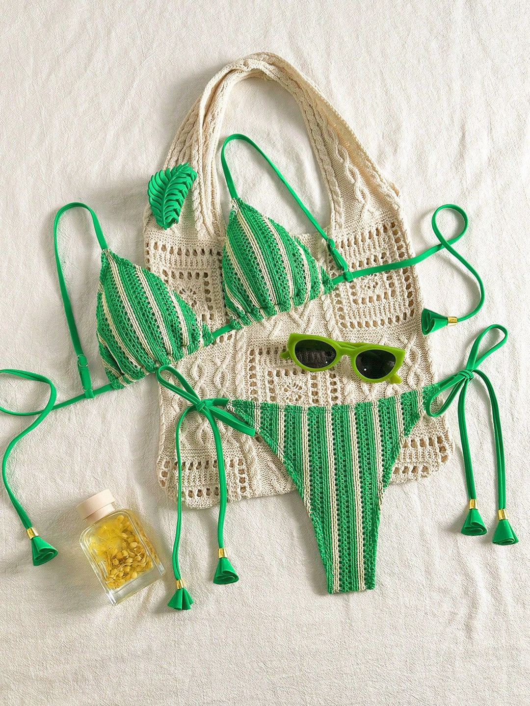 Damen Strappy Bikiniset mit verstellbaren Trägern R&B