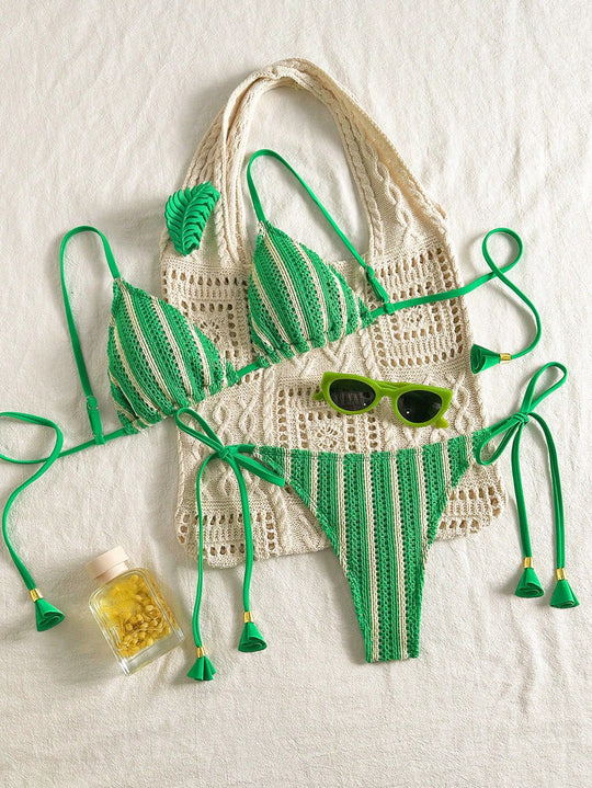 Damen Strappy Bikiniset mit verstellbaren Trägern R&B
