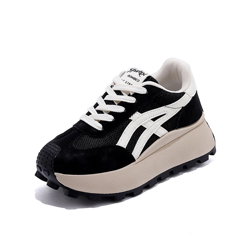 Damen Chunky Sneaker mit modischem Plateau und atmungsaktiver Mesh-Oberfläche R&B