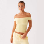 Damen Off-Shoulder Rippoberteil R&B
