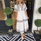 Damen Maxikleid mit eleganten Stickereien R&B