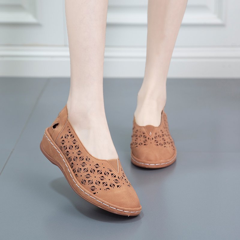 Damen Bequeme Ballerinas mit Luftlöchern