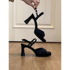 Damen elegante Sandalen mit modischem Absatz R&B