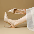 Damen Slingback-Pumps mit eleganter Schleifenapplikation
