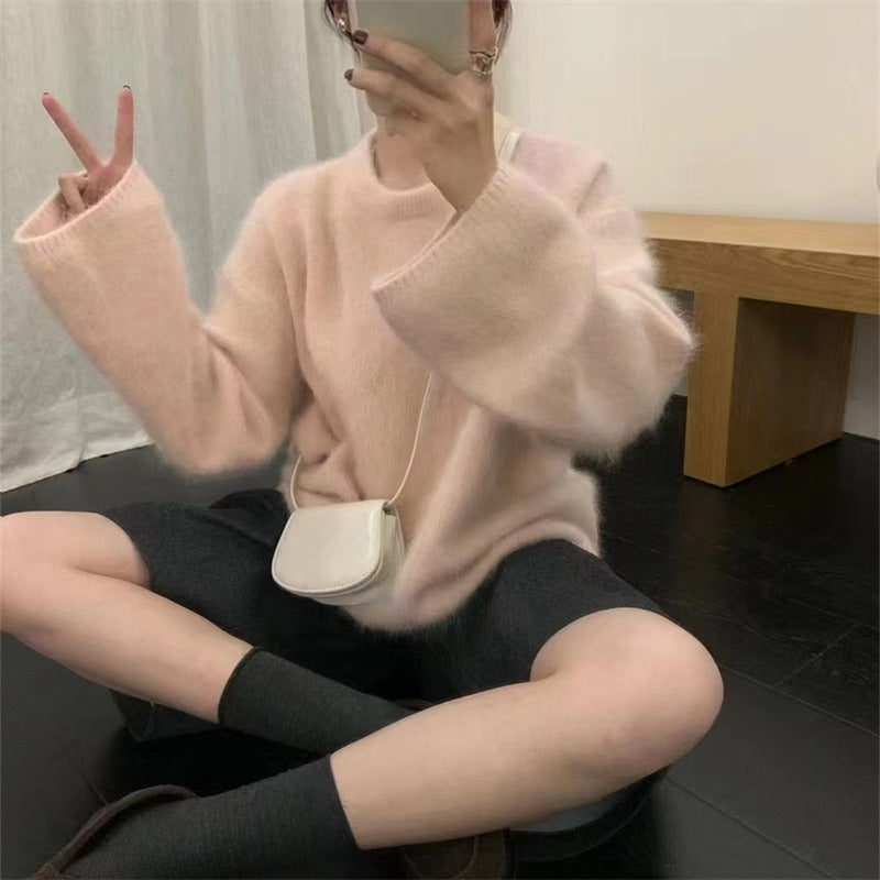Damen Pullover mit weichem, flauschigem Material R&B