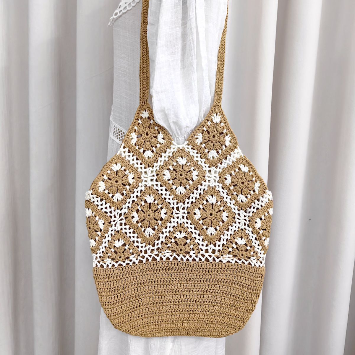 Damen handgefertigte Makramee Tasche R&B