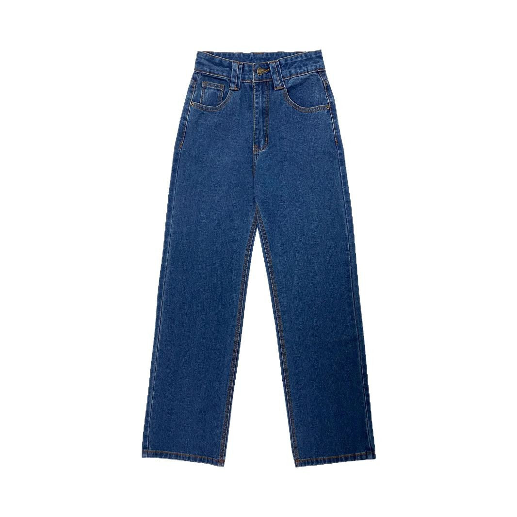 Damen High-Waist Jeans mit weitem Bein und eleganter Bundgestaltung R&B