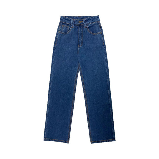 Damen High-Waist Jeans mit weitem Bein und eleganter Bundgestaltung R&B