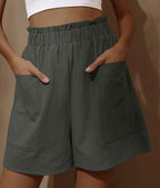 Damen Baumwollshorts mit elastischem Bund und praktischen Taschen R&B