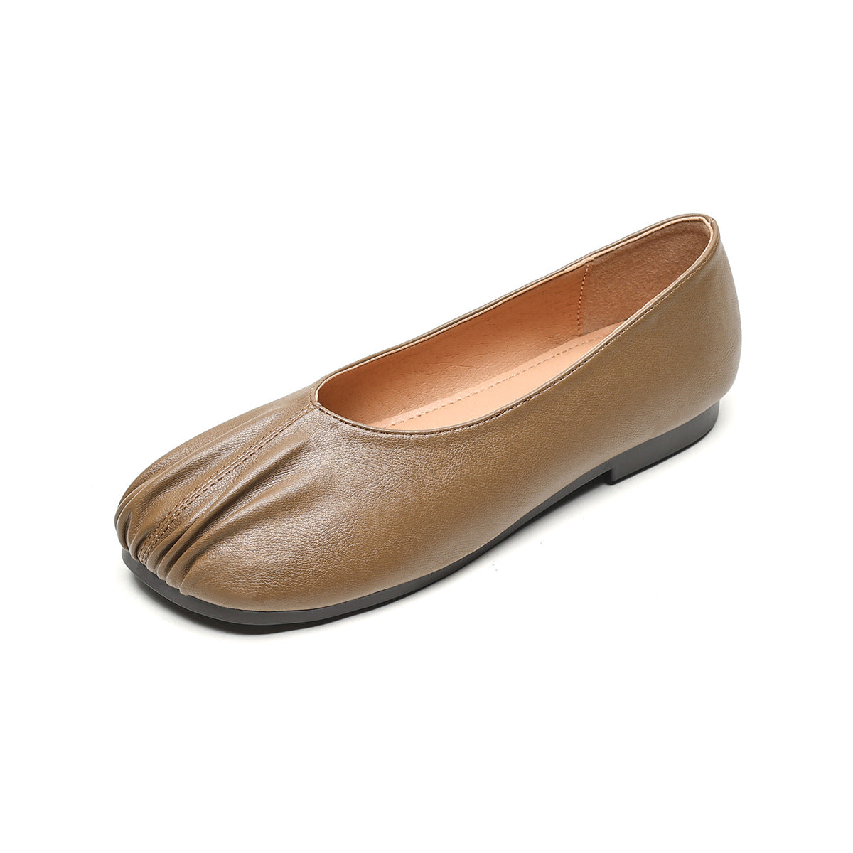 Damen elegante Ballerinas mit raffiniertem Faltendesign