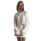 Damen modischer Pullover mit strukturierten Blumenapplikationen R&B