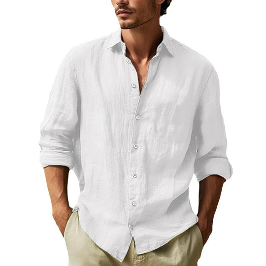 Herren hemd mit luftiger Passform und eleganter Knopfleiste R&B
