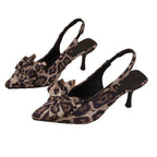 Damen Slingback-Pumps mit aufregendem Tierprint und eleganter Schleife R&B