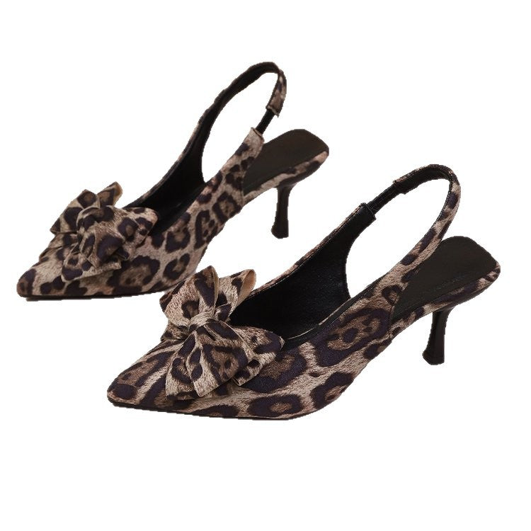 Damen Slingback-Pumps mit aufregendem Tierprint und eleganter Schleife R&B