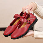 Damen Bequeme Lederpumps mit verstellbarem Riemen R&B