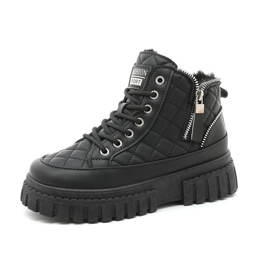 Damen Modische Winterstiefel mit gepolstertem Innenfutter und robustem Sohlenprofil R&B