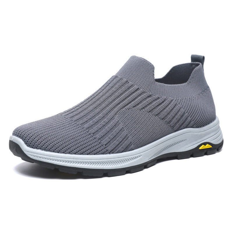 Damen Elastische Slip-On Sneakers mit atmungsaktiver Strickoberfläche und rutschfester Sohle R&B