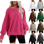 Damen Komfortabler Oversized Pullover mit lässigen Puffärmeln
