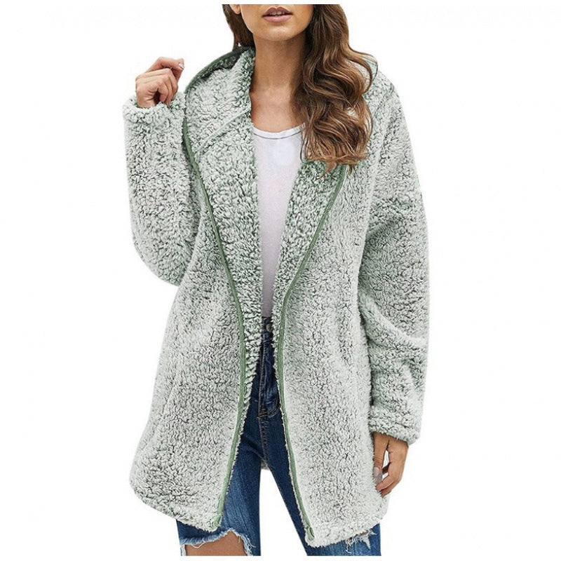 Damen kuschelige Fleecejacke mit weitem Schnitt und hochwertiger Verarbeitung R&B