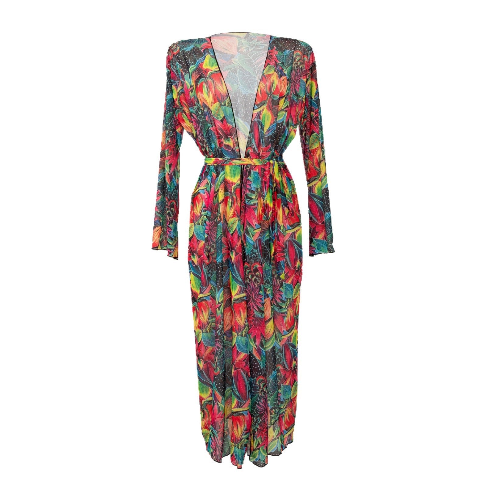 Damen eleganter Strandkimono mit floralem Muster R&B