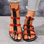 Damen Flauschige Riemchen-Sandalen mit komfortablem Fußbett und ergonomischem Design R&B