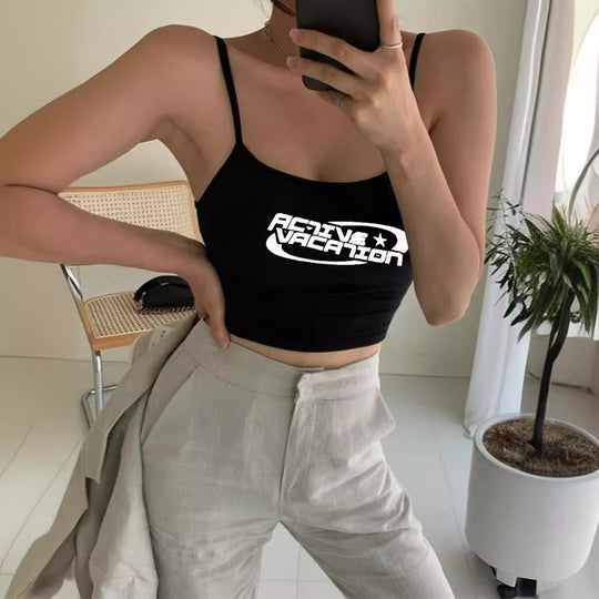 Damen Crop-Top mit trendigem Schriftzug R&B