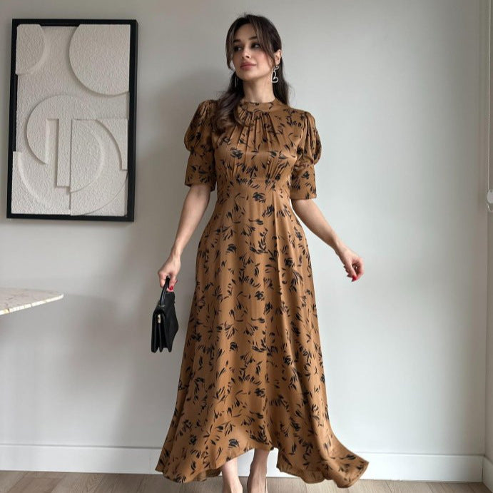 Damen Romantisches Maxikleid mit Rüschendetails und floralem Muster R&B