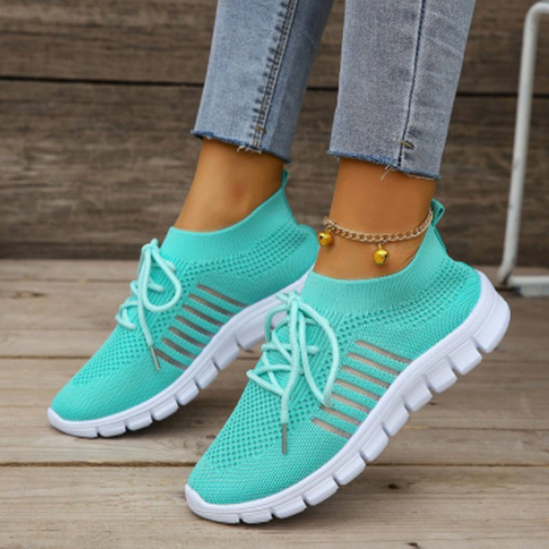 Damen Modische und atmungsaktive Sneakers mit elastischem Obermaterial R&B