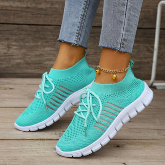 Damen Modische und atmungsaktive Sneakers mit elastischem Obermaterial R&B