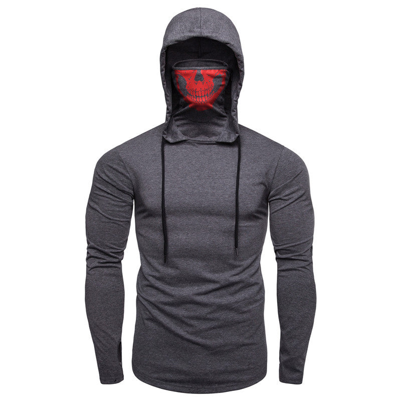 Herren Kapuzenpullover mit kreativem Totenkopf-Design