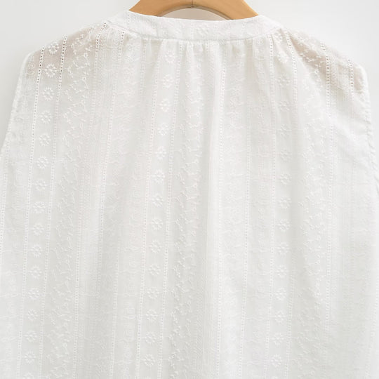 Damen Rüschenshirt mit elegantem V-Ausschnitt R&B
