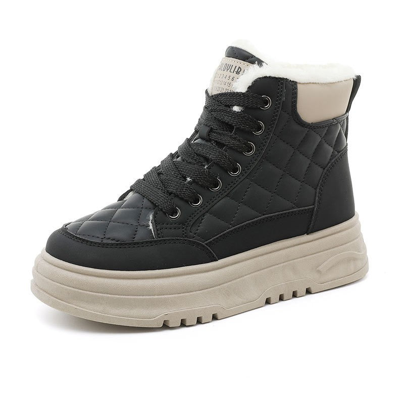 Damen warme gefütterte High-Top Sneakers R&B