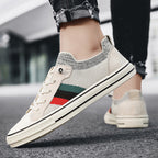 Damen lässige und luftige Sneakers mit elastischem Kragen und modischem Streifen R&B