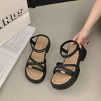 Damen Komfortable Sandalen mit flexiblem Riemendesign und ergonomischer Sohle EB