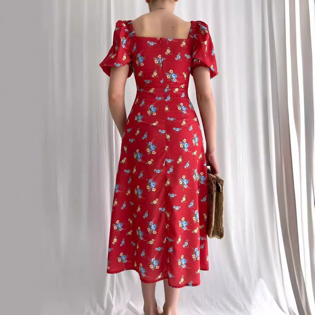 Damen Elegantes und verspieltes Blumenkleid R&B