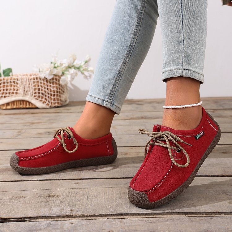 Damen Freizeit Sneaker mit elastischen Schnürsenkeln und rutschfester Sohle R&B