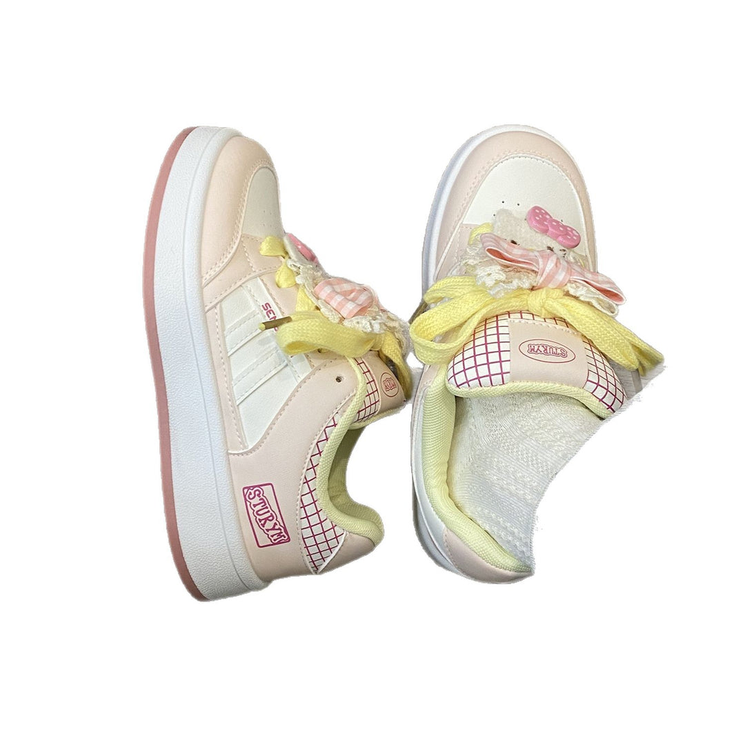 Damen Modische Sneakers mit verspieltem Tiermotiv und bunten Applikationen R&B