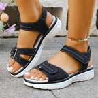 Damen Komfortable Sandalen mit verstellbaren Riemen und ergonomischer Sohle R&B