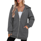 Damen Kapuzensweatjacke mit großzügigen Taschen von R&B