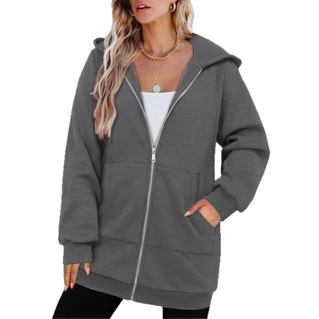 Damen Kapuzensweatjacke mit großzügigen Taschen von R&B