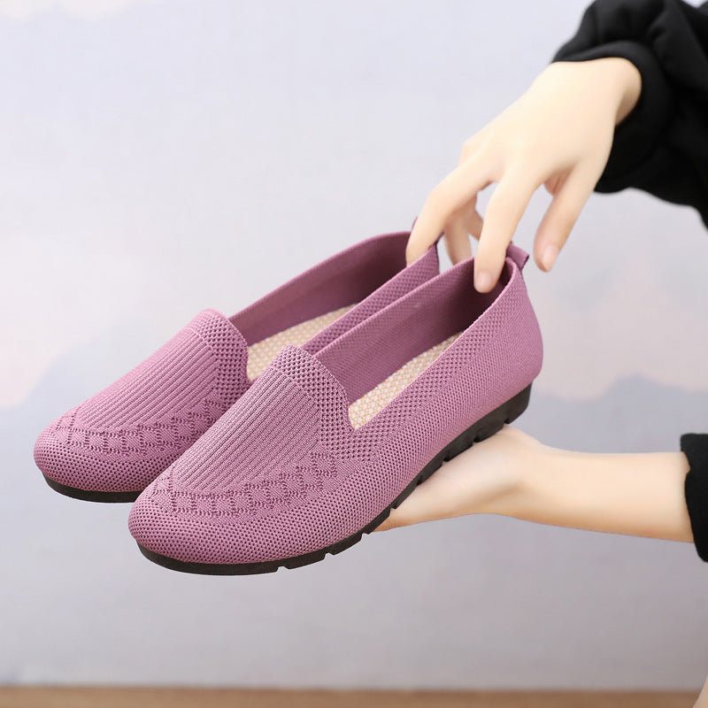 Damen Komfortable Slip-On Freizeit-Schuhe mit atmungsaktiver Struktur R&B