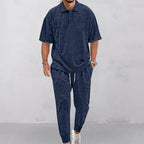 Herren lässiges Freizeit-Set aus weichem Material mit praktischem Kordelzug und elastischem Bund R&B