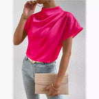 Damen ierte Bluse mit elegantem Stehkragen R&B