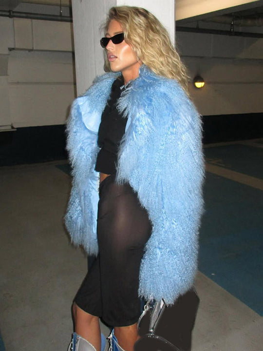 Damen Kunstfelljacke mit oversized Schnitt R&B