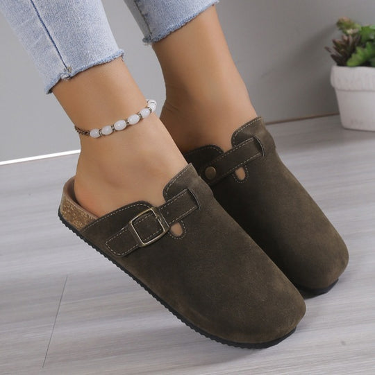 Damen Clogs mit modischem Riemchendesign und anatomischem Fußbett R&B